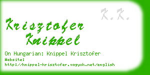 krisztofer knippel business card